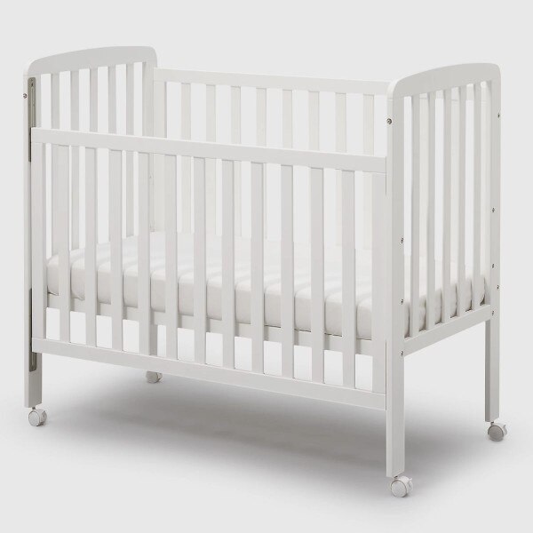 Mothercare Bristol Dropside Cot with Wheels White Mothercare 👶